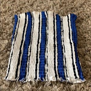 Striped Blue and White tube top